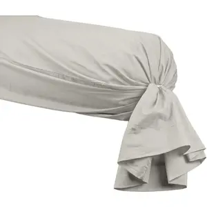 Sensei La Maison du Coton Taie de traversin en percale Gris Perle 45x185 cm pas cher