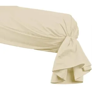 Taie de traversin en percale Ficelle 45x185 cm