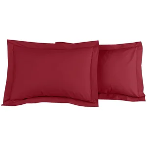 Sensei Maison Lot de 2 taies d'oreiller en percale de coton cardinal 50x70 cm pas cher