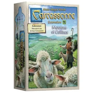 Jeu de stratégie Asmodee Carcassonne Moutons et Collines Extension 9 pas cher