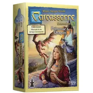 Jeu de stratégie Asmodee Extension Carcassonne Princesse et Dragon pas cher