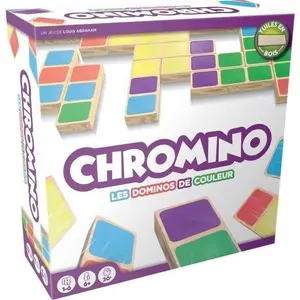 Comparateur de prix : Asmodee Chromino - Jeu de dominos colorés pour toute la famille - Neuf