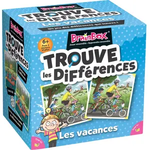 Asmodee Jeu de mémoire Asmodée BrainBox Le jeu des différences en vacances pas cher