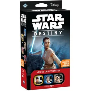 Asmodee SW DESTINY - STARTER LIGHT SIDE REY (24 CARTES + 9 DÉS) pas cher