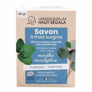 Laboratoire du Haut-Ségala HAUT-SEGALA Savon à froid surgras purifiant menthe eucalyptus 80g pas cher
