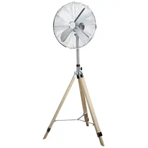 Ventilateur sur pied Domair Bali 50W 4 vitesses D40cm Bois ChroméVendu pardarty
