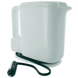 Comparateur de prix : Bouilloire électrique 12V 1L 170W Blanc et Bleu - HTC EQUIPEMENT