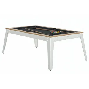 Billard Steel Chene Sable Pieds Blanc Drap Gris Ardoise René Pierre pas cher