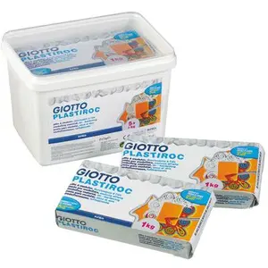 Comparateur de prix : Giotto Omyacolor - Pate A Modeler 1kg Plastiroc Blanc - Pack De 5 Pains