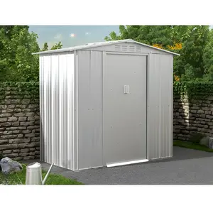 Vente-unique - Abri de jardin métal en acier galvanisé gris 2,36 m² linus pas cher