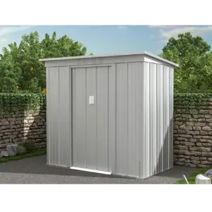 Vente-unique - Abri de jardin métal en acier galvanisé gris 2,32 m² acamar pas cher