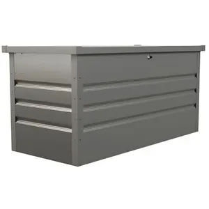 Comparateur de prix : VENTE-UNIQUE Coffre de rangement de jardin en acier galvanisé gris - 400L - TOMASO