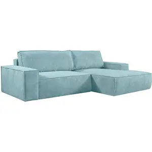 Vente-Unique AMELIA Canapé d'angle - Bleu turquoise pas cher