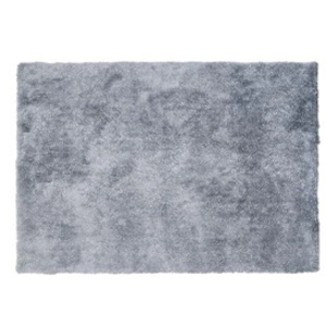 Vente-unique Tapis shaggy à poils longs - 160 x 230 cm - Argenté - GLITTER