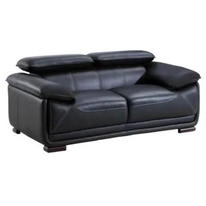Vente-unique - Canapé 2 Places en Cuir MACELO - Noir pas cher
