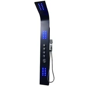Comparateur de prix : Colonne de douche balnéo thermostatique à leds FELICITA - 20*165cm - N...