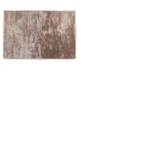 Vente-unique Tapis shaggy DOLCE taupe reflet beige - polyester - 160*230cm pas cher