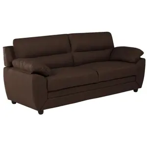 VENTE-UNIQUE Canapé 3 places MANOA en tissu - Chocolat - Marron - L201 x P88 cm pas cher