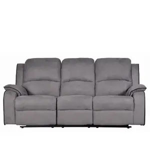 Vente-unique - Canapé 3 places relax en microfibre hernani - Gris pas cher