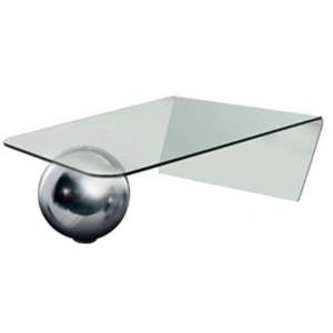 Table basse MUNDO - Verre trempé et acier