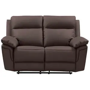 Vente-unique - Canapé 2 places relax en cuir de buffle pakita - Marron pas cher