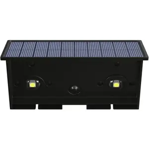 VENTE-UNIQUE Applique murale solaire - 80 lumens - Noir - sonderho pas cher