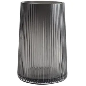 Comparateur de prix : Vase décoratif en verre transparent gris H19