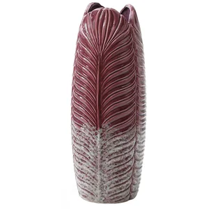 SIA DECO Vase Leaf - Violet pas cher