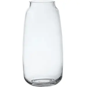 Sia Deco Vase décoratif allongé en verre transparent H32 pas cher