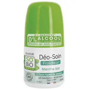 Comparateur de prix : So'Bio Étic Déo-Soin Fraîcheur Menthe Bio 50ml