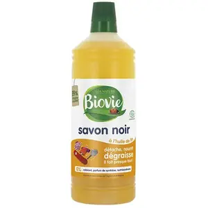 Comparateur de prix : Biovie Entretien Multi-Usages Savon Noir Liquide à l'Huile de Lin 1L