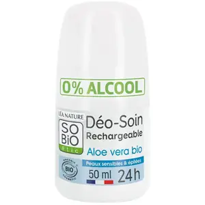 Comparateur de prix : SO’BiO étic Déodorant roll-on apaisant bio - Aloe vera - Peaux sensibles - 50 ml