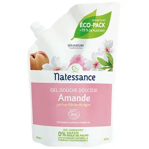 Natessance Gel Douche Douceur Amande Parfum Pêche de Vigne Sans Sulfates pas cher
