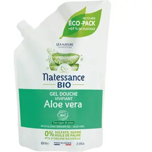 Natessance Gel Douche Vivifiant Aloe Vera Recharge Eco-Pack | 650 ml pas cher