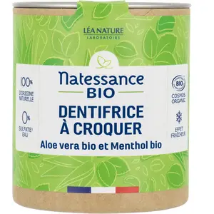 Comparateur de prix : NATESSANCE Dentifrice à croquer aloe vera et menthe bio x80