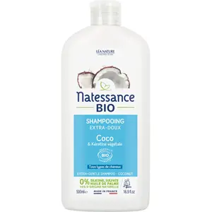 Comparateur de prix : Natessance Shampooing Extra-Doux Coco Bio et Kératine Végétale 500ml