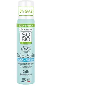 SO’BiO étic Déodorant soin eco-spray bio - Aloe Vera - Peaux sèches à sensibles -  100 mlVendu paronebioshop