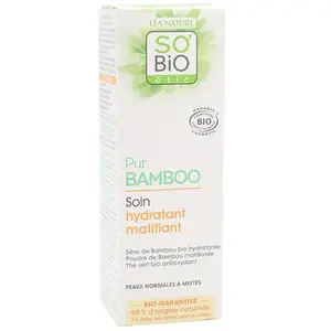 Soin hydratant & matifiant bio - Pur Bamboo - Peaux normales à mixtes - 50 ml pas cher