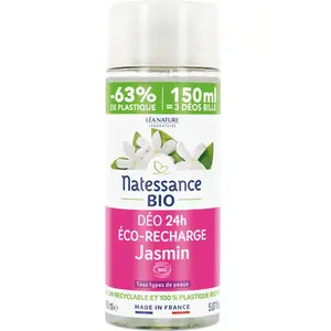 Natessance - Recharge déodorant jasmin bio Déodorants 150 ml unisex pas cher