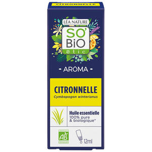 SOBIO Huile essentielle de citronnelle bio - 12 ml pas cher