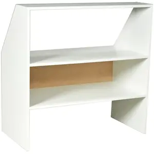 Comparateur de prix : LEQUAIDESAFFAIRES Meuble de rangement sous pente ALIX, H. 100 x L. 100 x P. 50 cm, Blanc et décor chêne blanchi