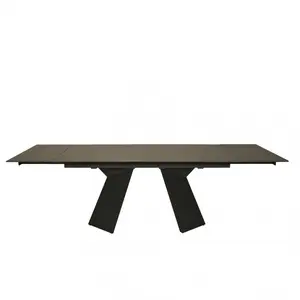 Comparateur de prix : Table à manger extensible anthracite 6 à 10 personnes L160/240