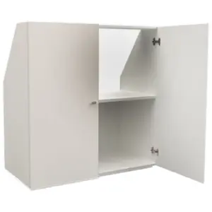 Comparateur de prix : LEQUAIDESAFFAIRES WEBER INDUSTRIES Meuble de Rangement sous Pente 2 Portes Cali Blanc