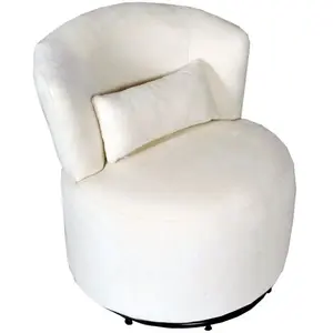 Fauteuil pivotant de salon arno, blanc pas cher