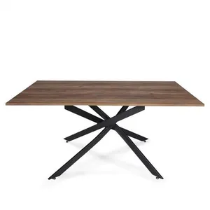 Comparateur de prix : LEQUAIDESAFFAIRES Table ROYALTY 160X90 /Décor chêne piètement noir