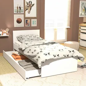 Lit OSLO 90x190 + 1 tiroir / Blanc pas cher