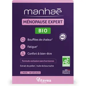 Comparateur de prix : Vitavea Manhaé ménopause expert bio 60 gélules