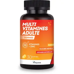 Vitavea Multi Vitamines Adulte Energie Equilibre nerveux 30 gummies pas cher