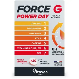 Comparateur de prix : VITAVEA Force g power day double action 20 comprimés