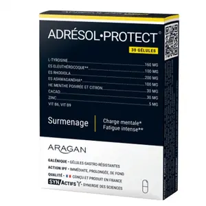 Comparateur de prix : Aragan - Synactifs - AdresolProtect® - Surmenage - Zinc, Rhodiola - 30 gélules